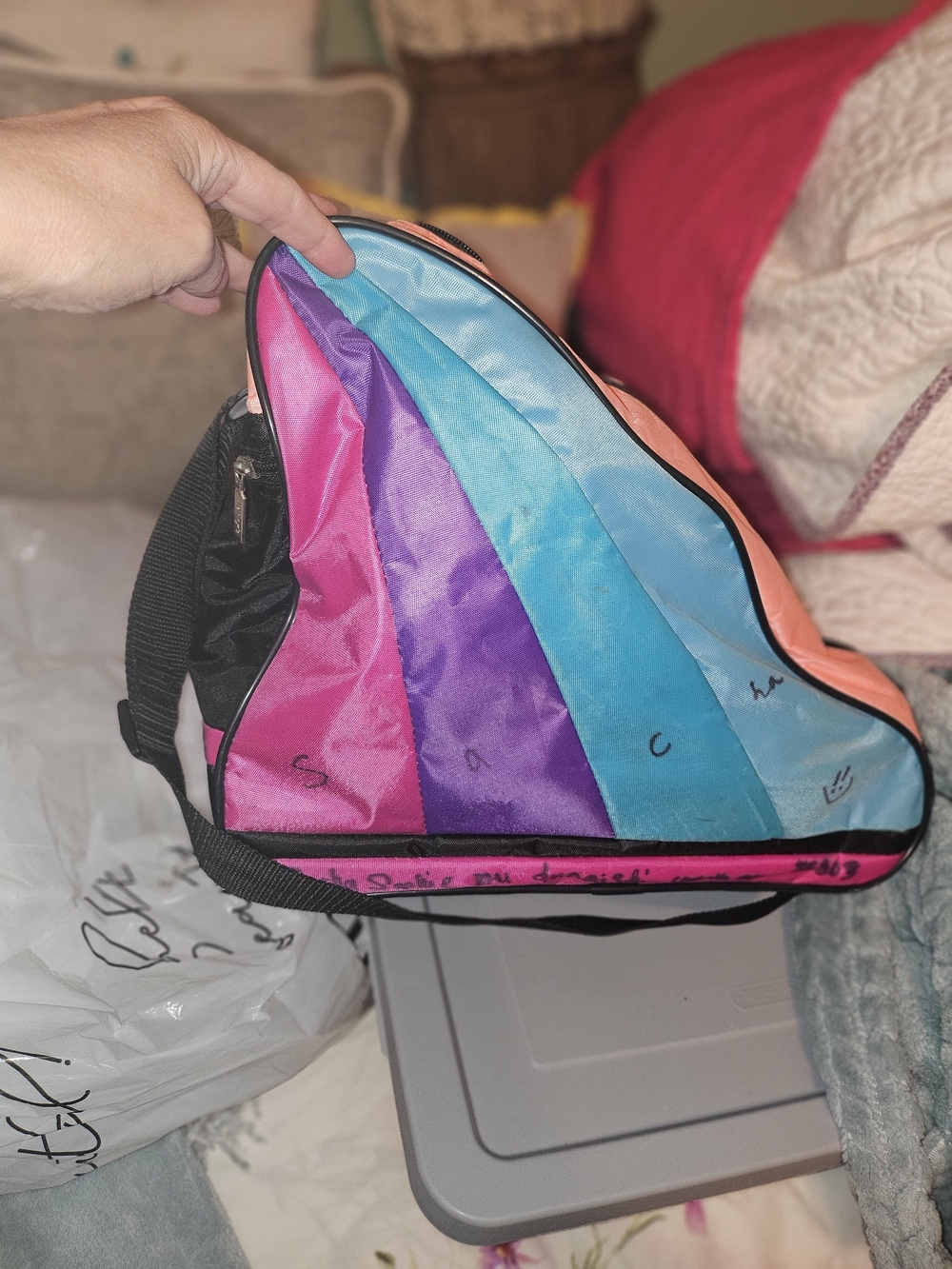 Kids Rainbow Colorblock Sling Bag - Multicolor